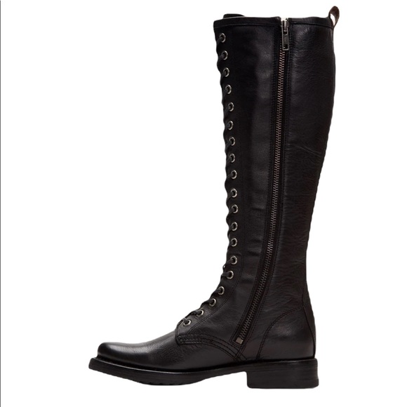 NEW WOMEN Frye Veronica Combat Tall Sz 5.5M - Picture 2 of 9